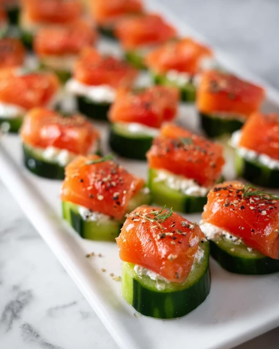 Cucumber Bites with Smoked Salmon