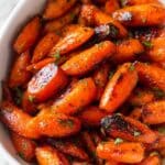 Honey Garlic Butter Roasted Carrots