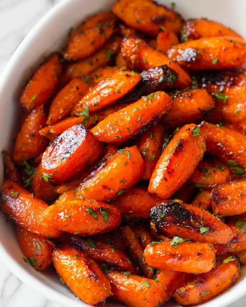 Honey Garlic Butter Roasted Carrots