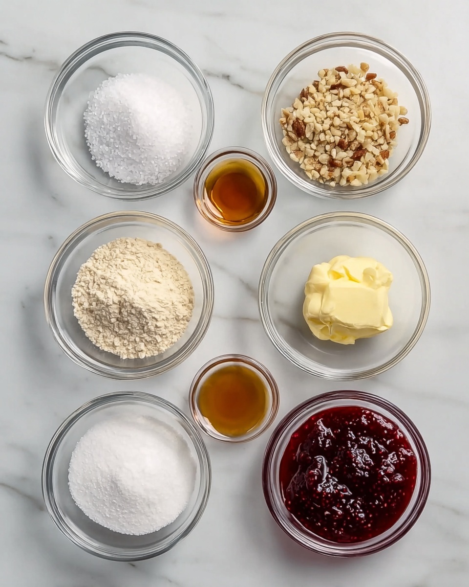 Raspberry Almond Snowball Cookies
