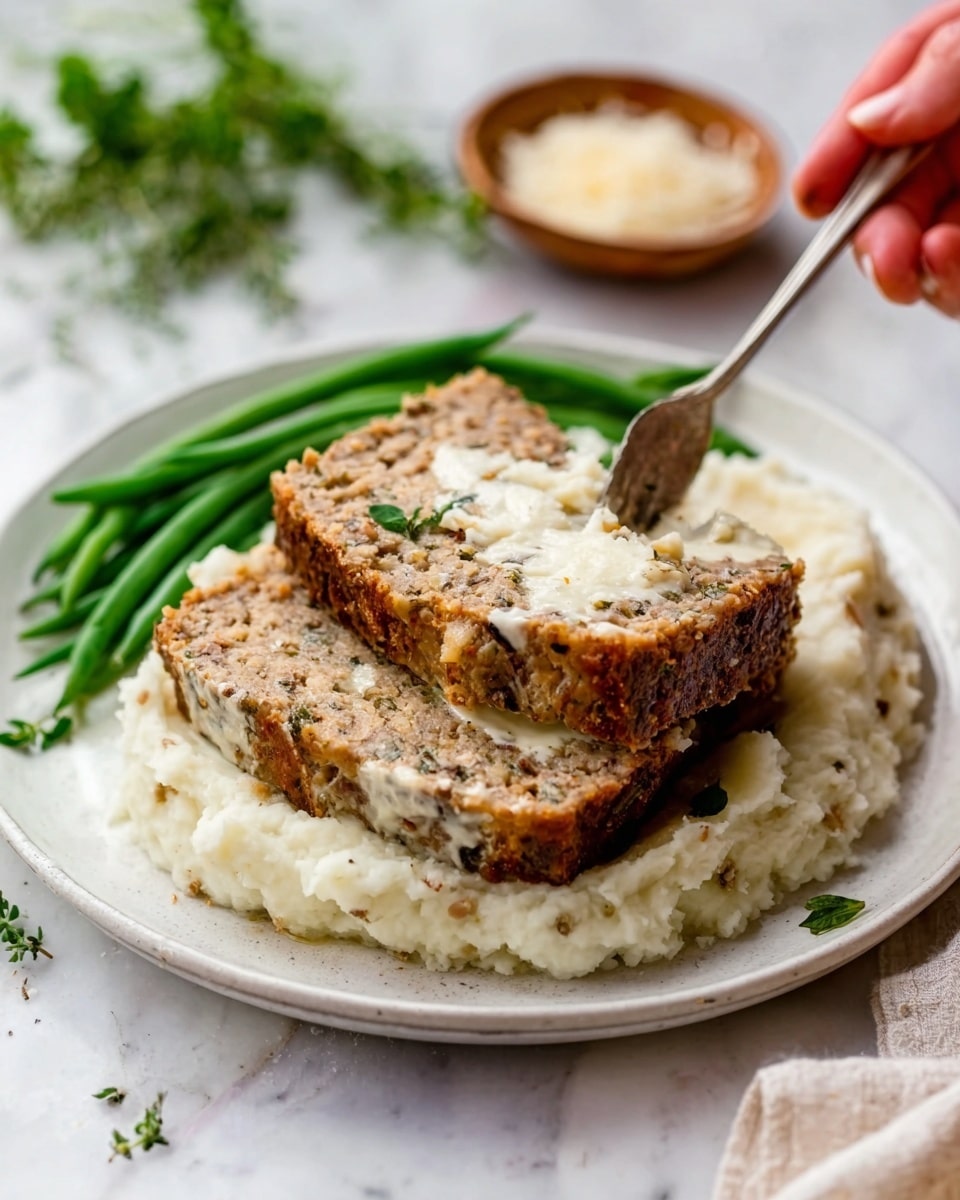 Garlic Parmesan Chicken Meatloaf
