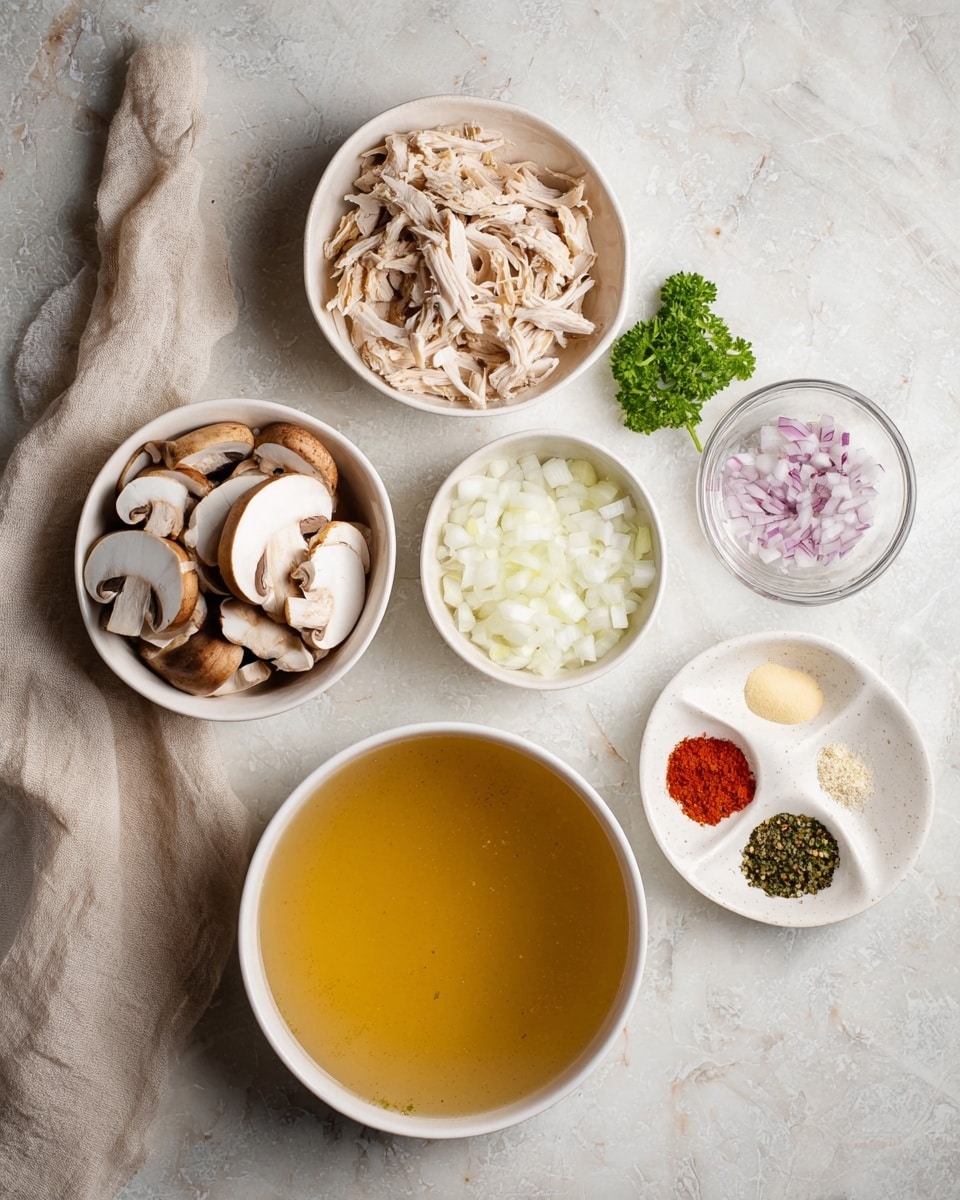 Creamy Rotisserie Chicken and Mushroom Soup
