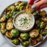 Crispy Brussels Sprouts With Dijon Aioli
