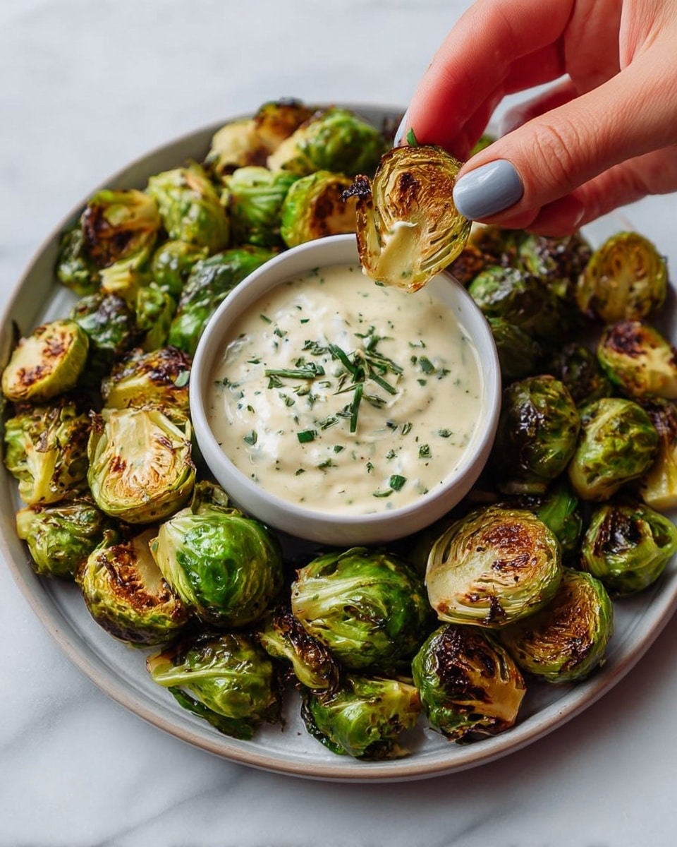Crispy Brussels Sprouts With Dijon Aioli