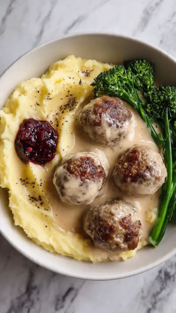 Classic Swedish Meatballs with Creamy Gravy