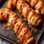 Candy Cane Pizza Breadsticks