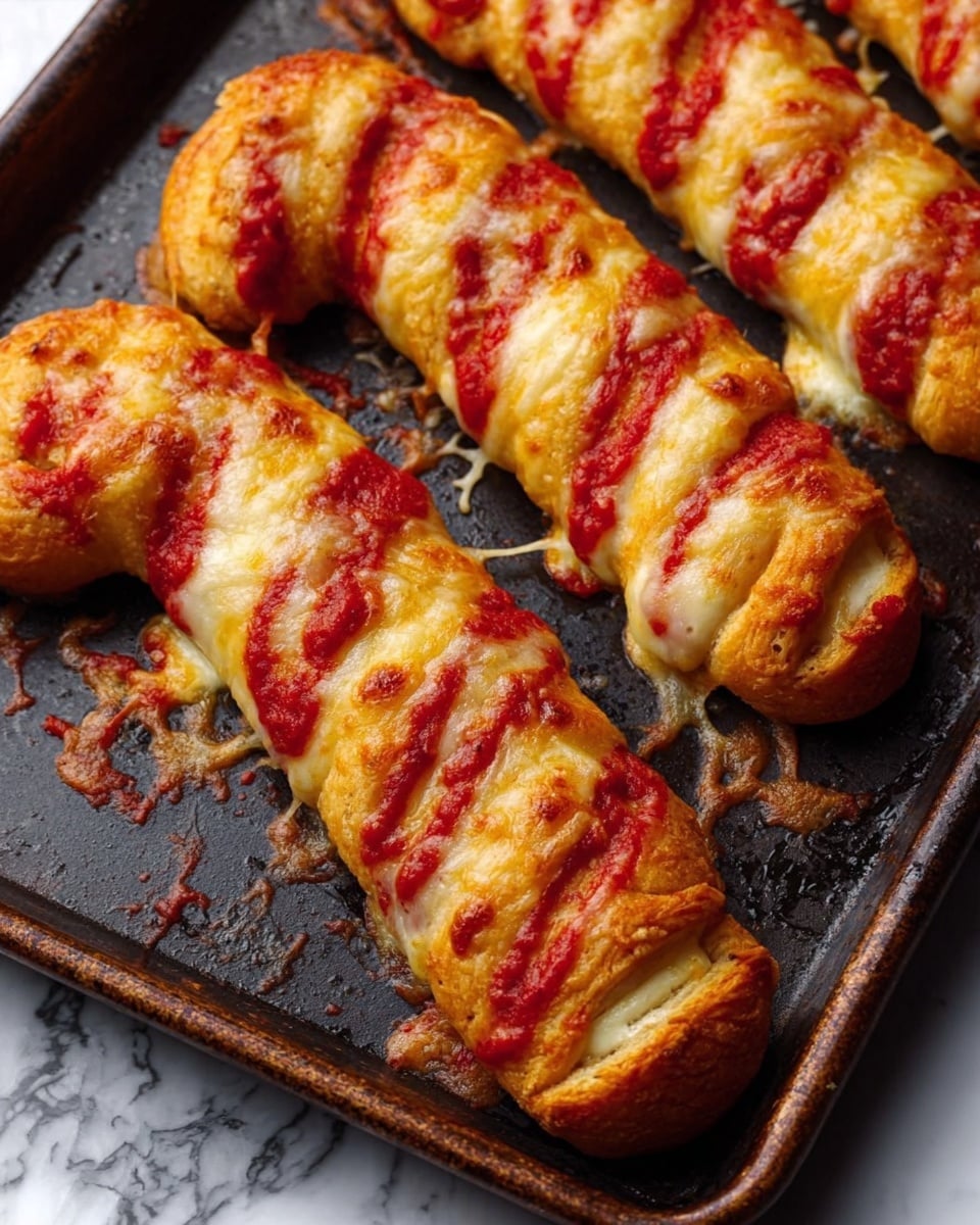 Candy Cane Pizza Breadsticks