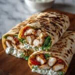 Crispy Air Fryer Chicken and Mozzarella Wraps