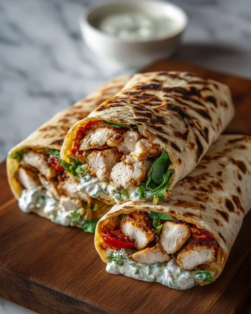 Crispy Air Fryer Chicken and Mozzarella Wraps