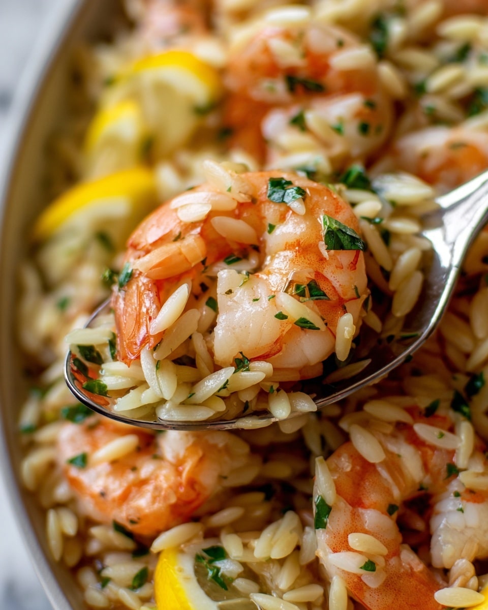 One-Pot Garlic Butter Shrimp and Orzo