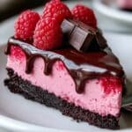 Indulge in Decadent Dark Chocolate Raspberry Cheesecake