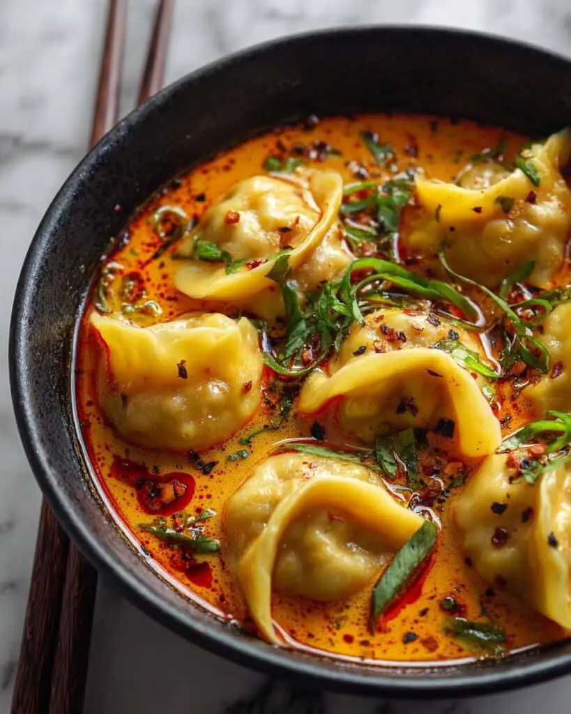 Quick Coconut Curry Soup with Dumplings