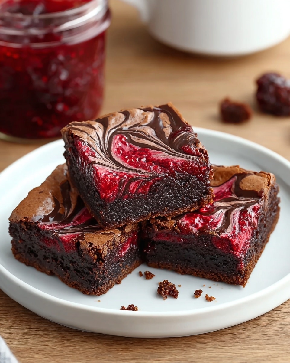 Decadent Raspberry Swirl Brownies