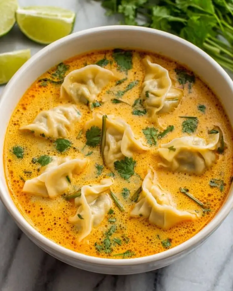 Thai Coconut Curry Dumpling Soup