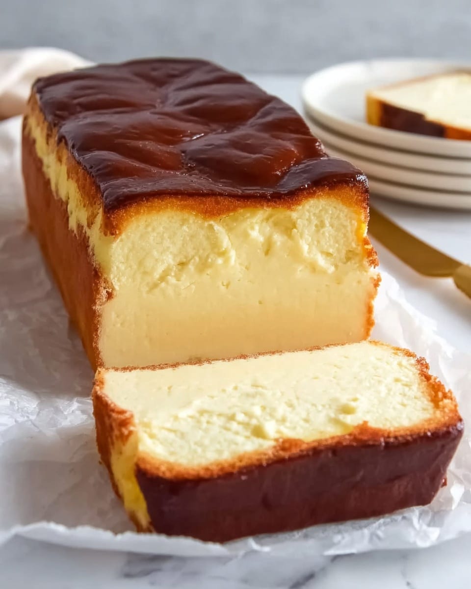 Loaf Pan Basque Cheesecake