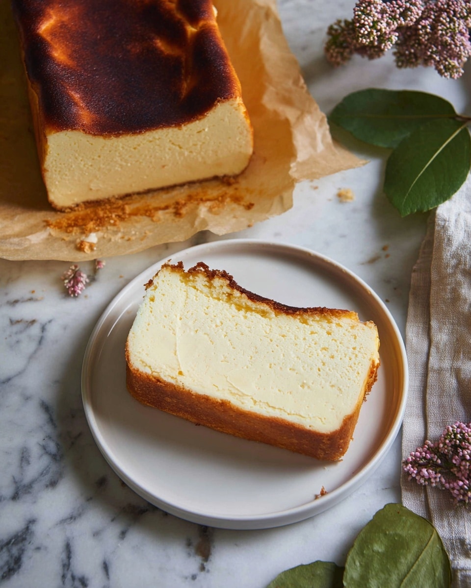 Loaf Pan Basque Cheesecake