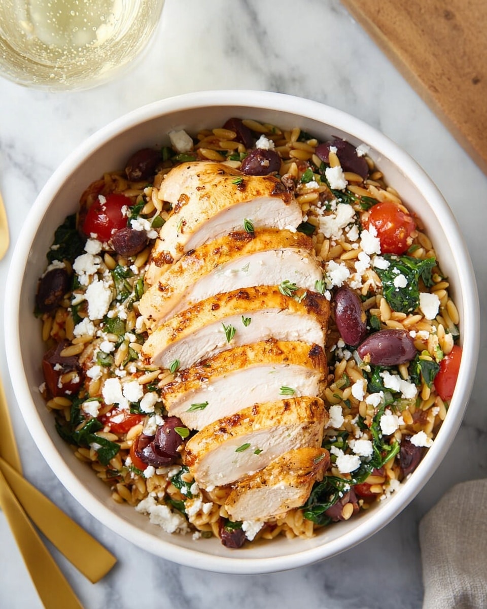 Mediterranean Chicken and Orzo
