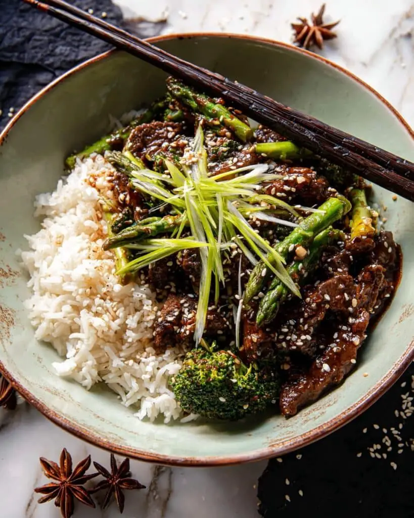 20 Minute Miso Ginger Beef and Broccoli