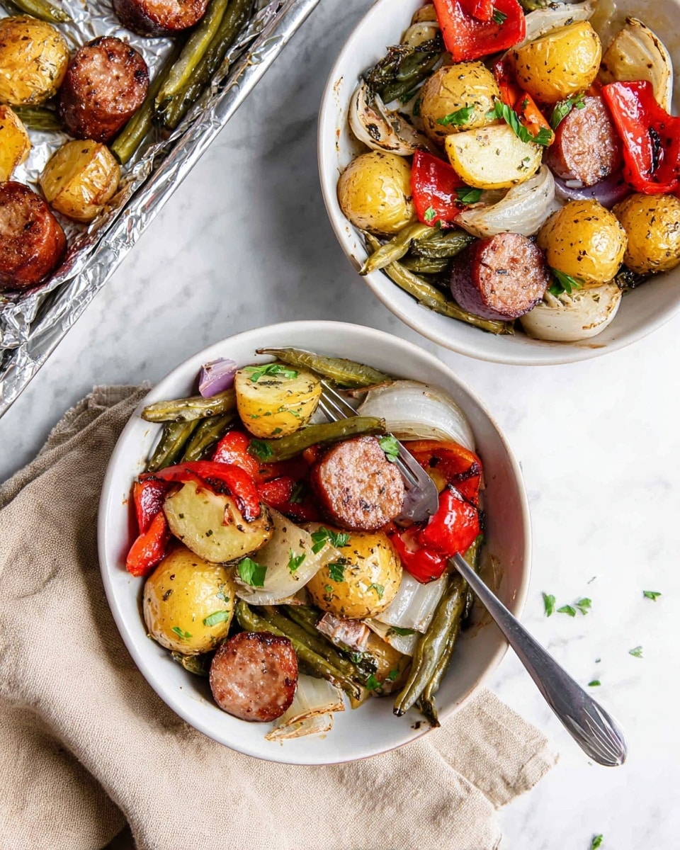 Sheet Pan Sausage, Peppers, and Potatoes