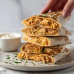 The Best Cheesy Garlic Chicken Wraps