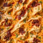 One Pan Baked Dumplings