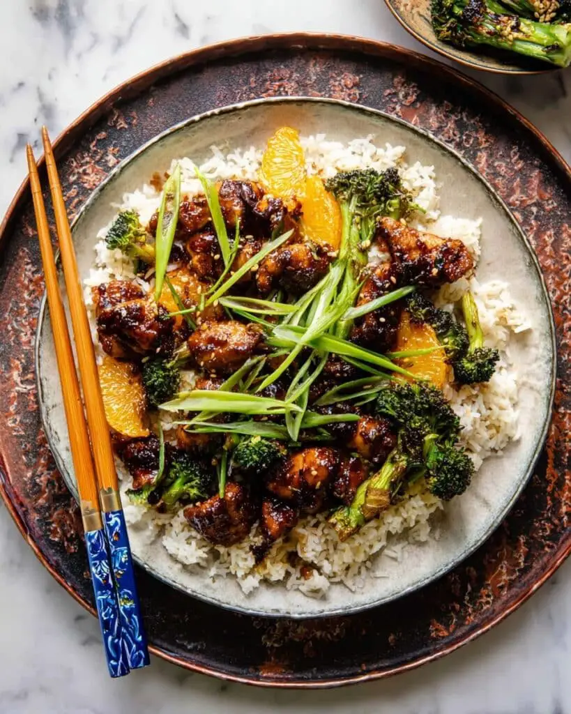 Sheet Pan Chili Orange Chicken and Broccoli
