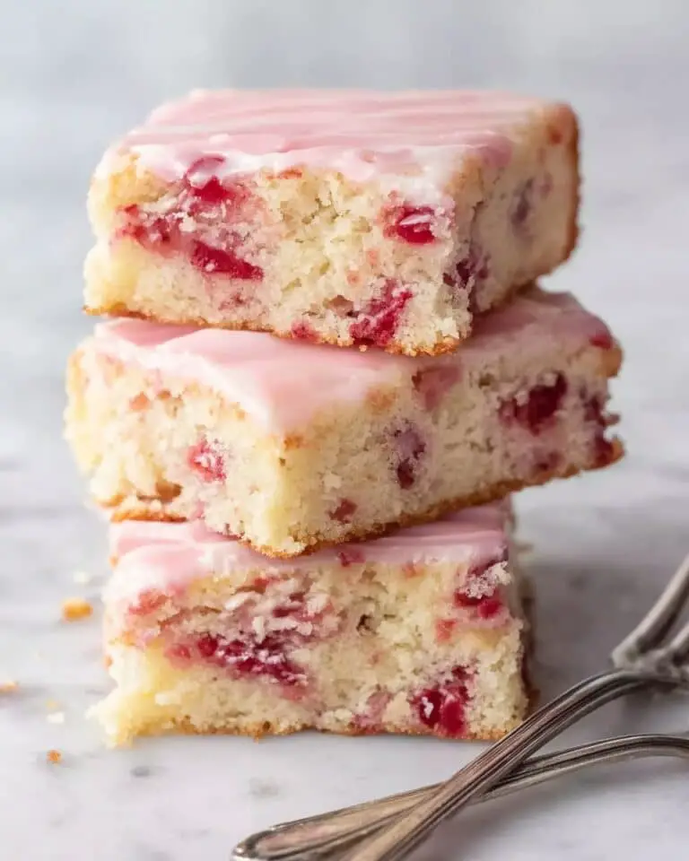 Strawberry Lemon Blondies