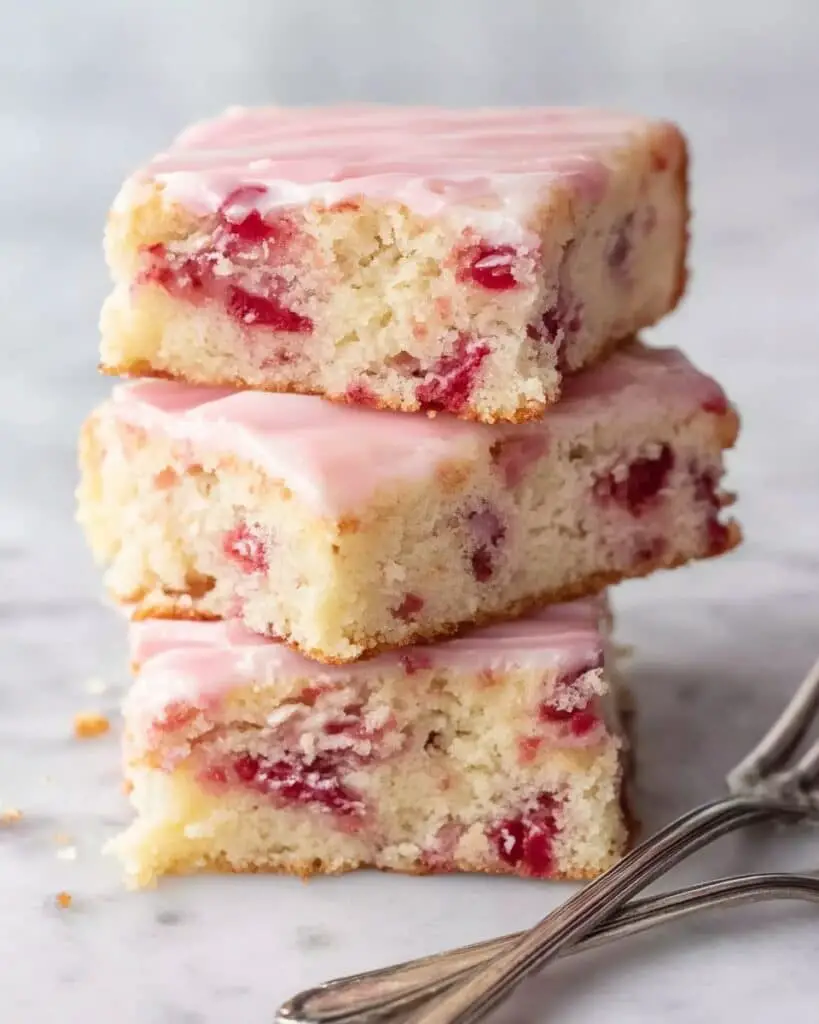Strawberry Lemon Blondies