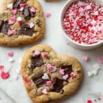 Heart Shaped Chocolate Chip Cookies