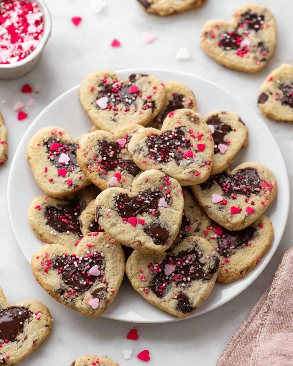 Heart Shaped Chocolate Chip Cookies