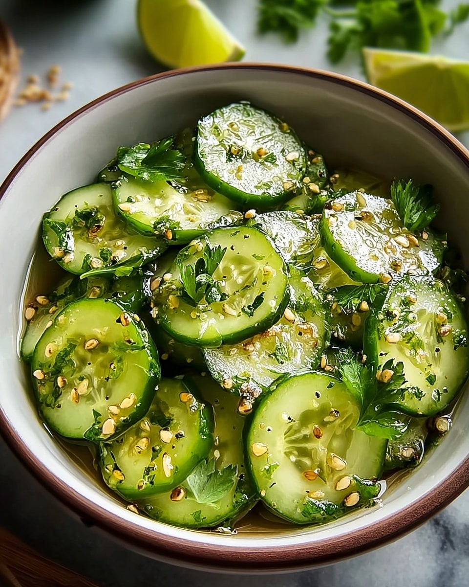 Honey Lime Cucumber Salad