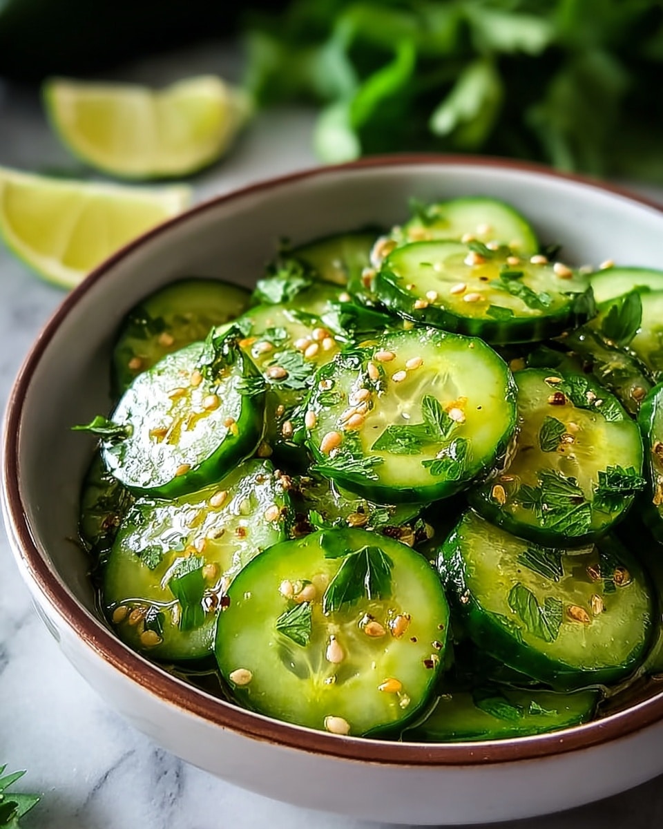 Honey Lime Cucumber Salad