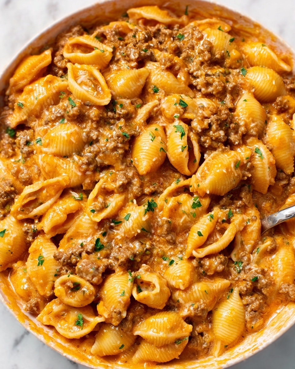 Creamy Beef and Shells Recipe For Dinner