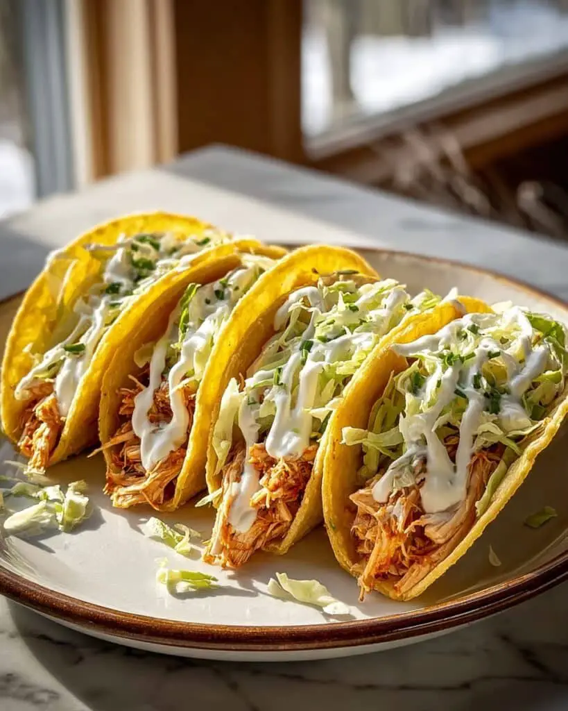 Dill Pickle Ranch Smash Chicken Tacos with Crispy Cheese Lace
