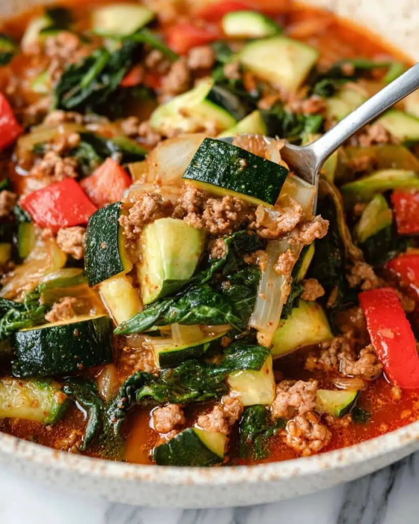 Easy Ground Turkey and Zucchini Skillet