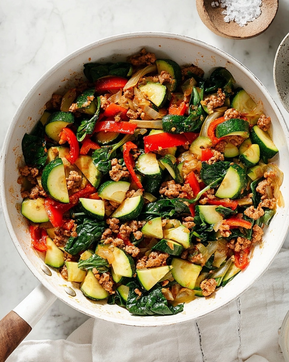 Easy Ground Turkey and Zucchini Skillet