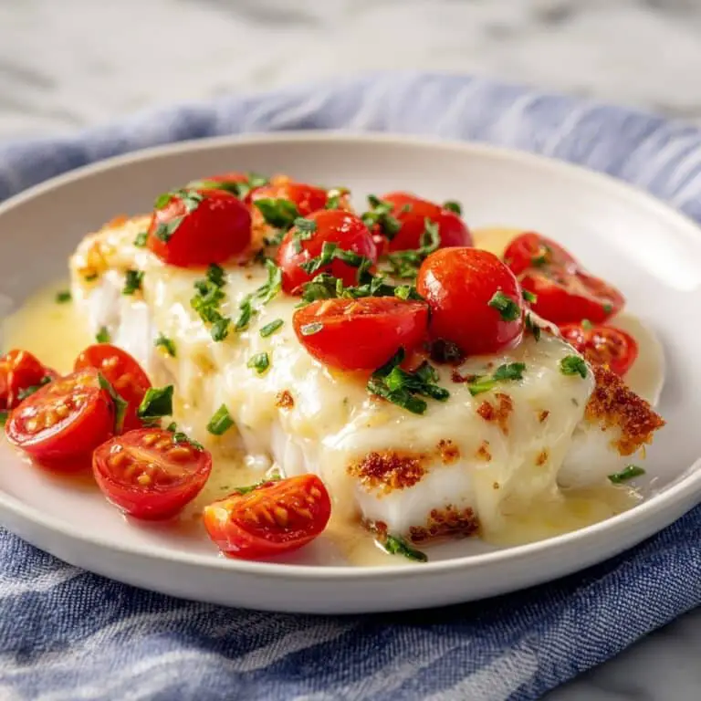 Grilled Cod with Spinach and Tomatoes