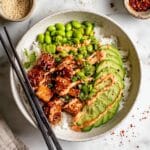 Honey Sriracha Salmon Bowls