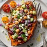 Mediterranean Stuffed Sweet Potatoes for Flavorful Dinner
