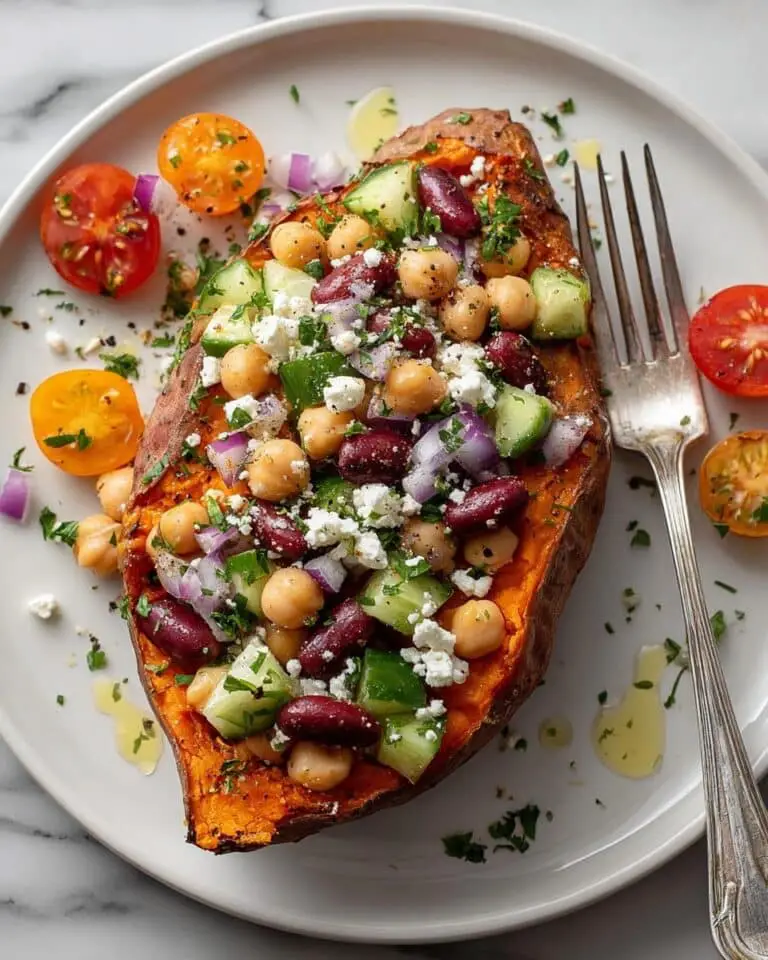 Mediterranean Stuffed Sweet Potatoes for Flavorful Dinner
