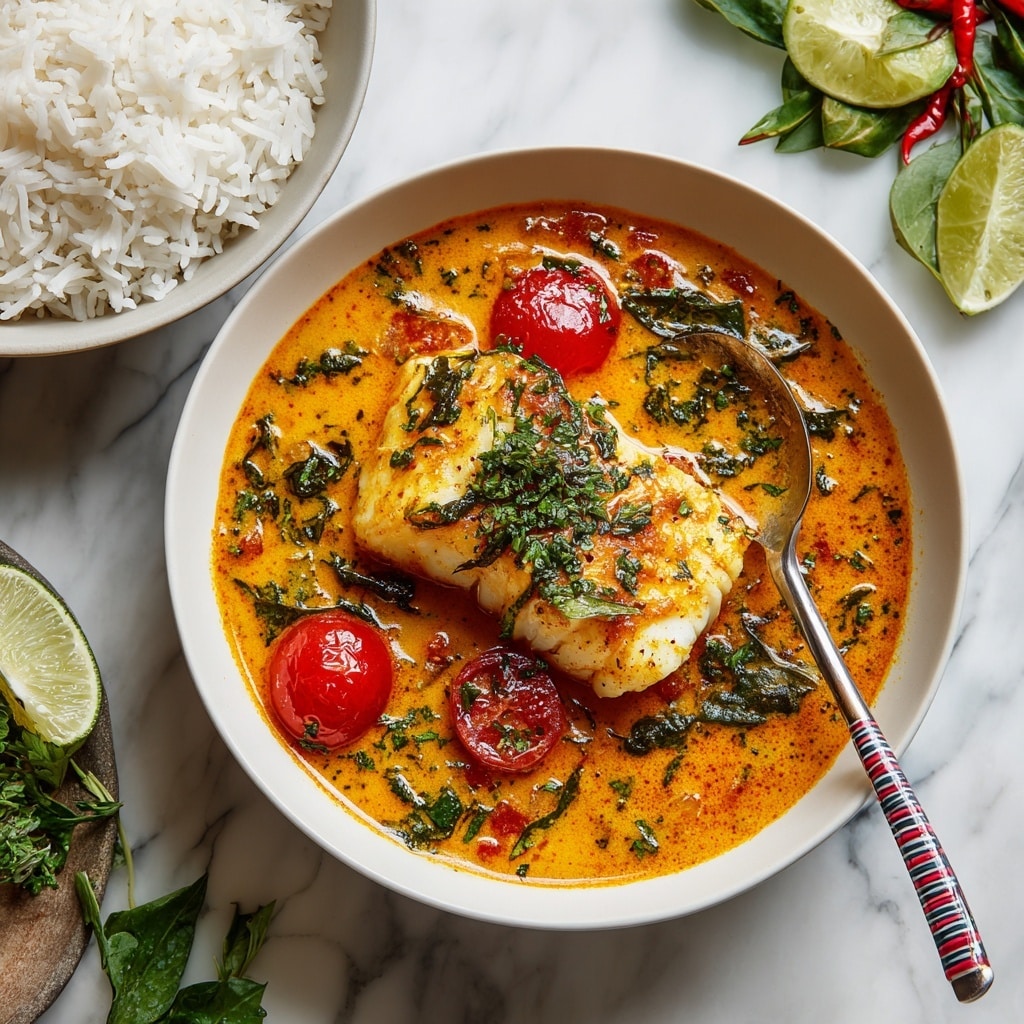 Tropical Coconut Lime Fish Curry with Jasmine Rice