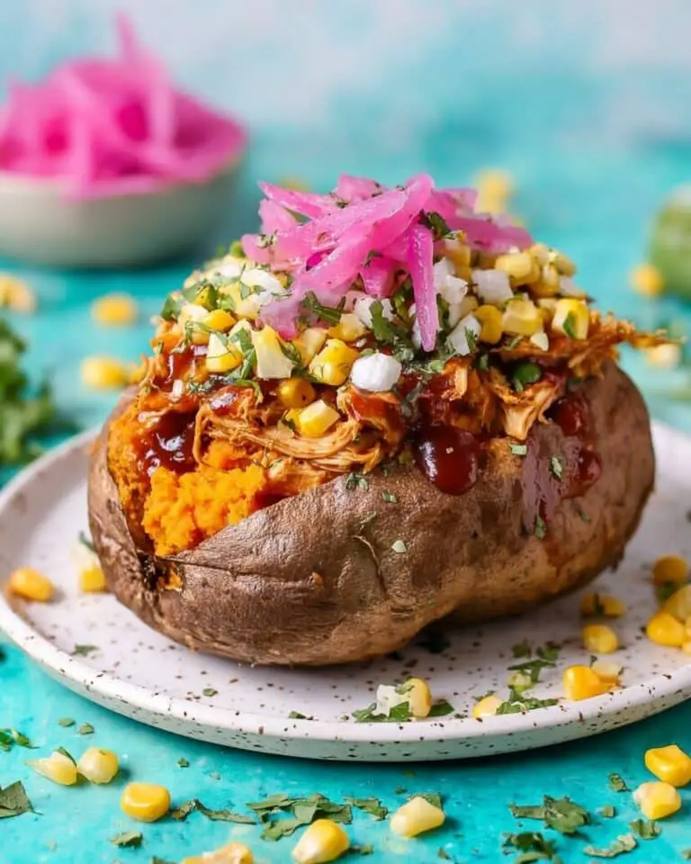BBQ Chicken Stuffed Sweet Potatoes