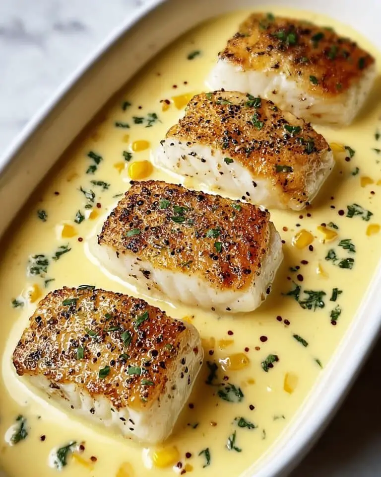 Baked Cod in Coconut Lemon Cream Sauce for Busy Weeknights