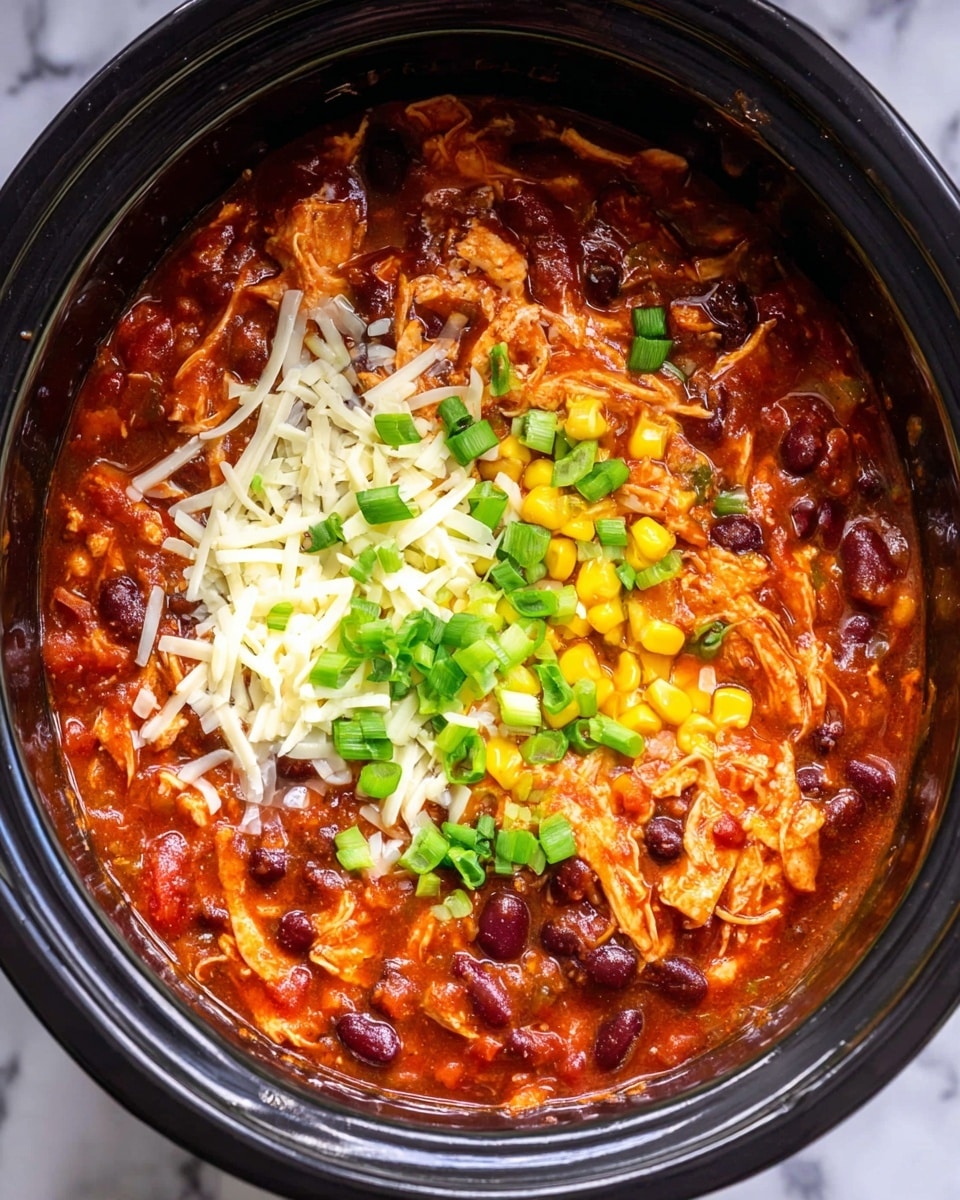 Hearty Slow Cooker Chicken Taco Soup Recipe