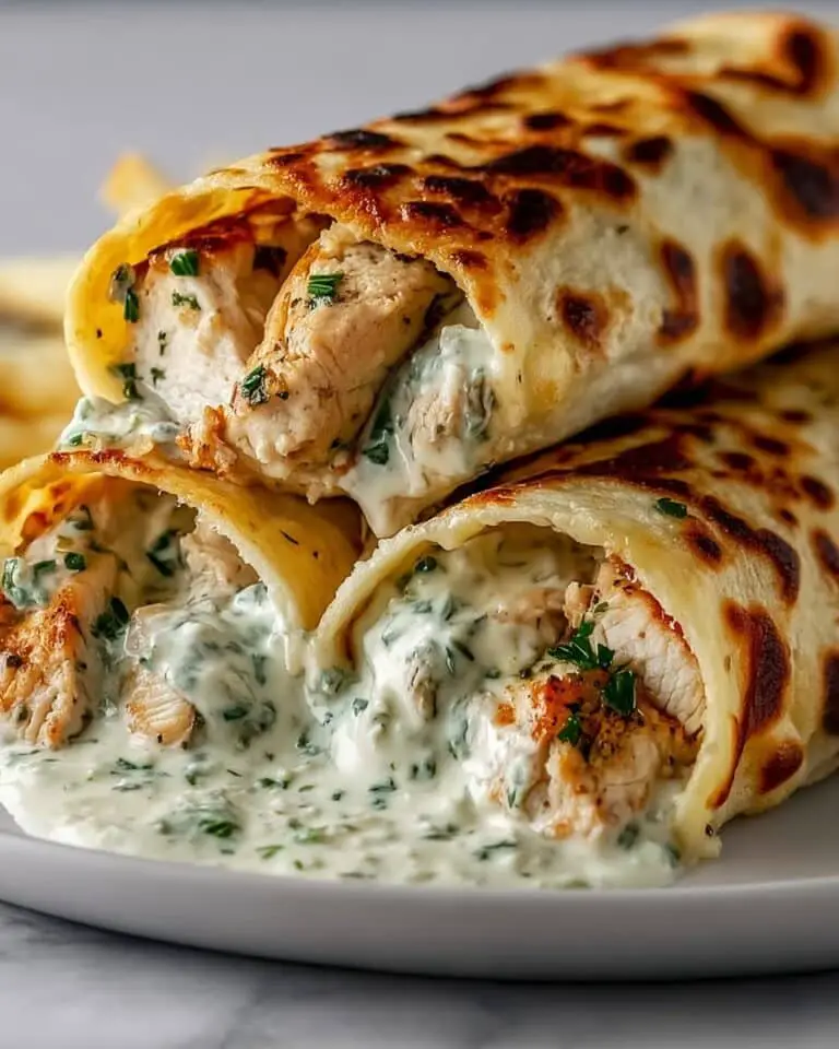 Low Carb Cheesy Garlic Chicken Wraps
