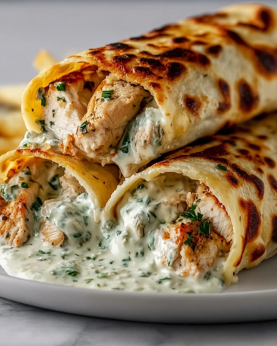 Low Carb Cheesy Garlic Chicken Wraps