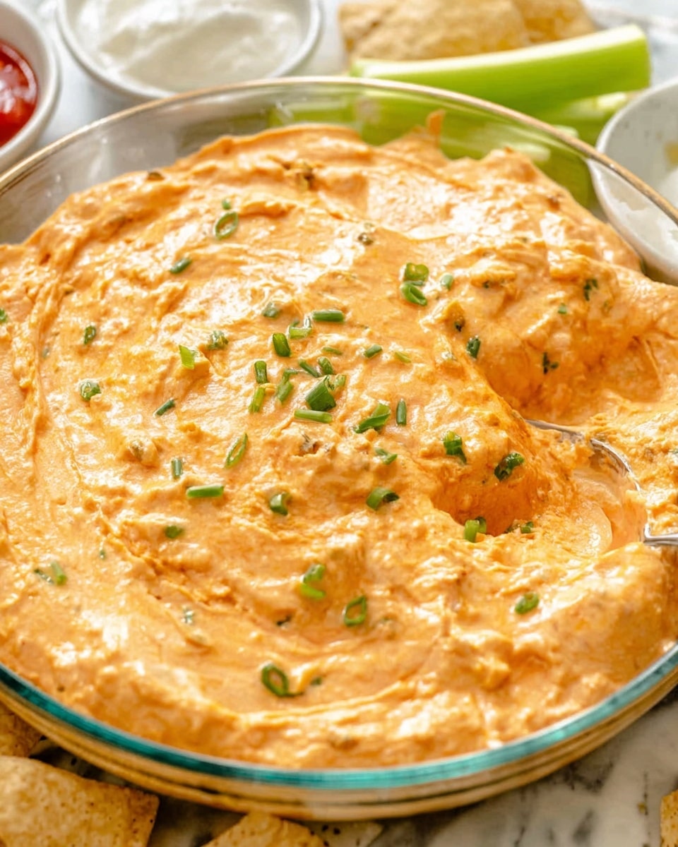 Greek Yogurt Buffalo Chicken Dip without Cream Cheese