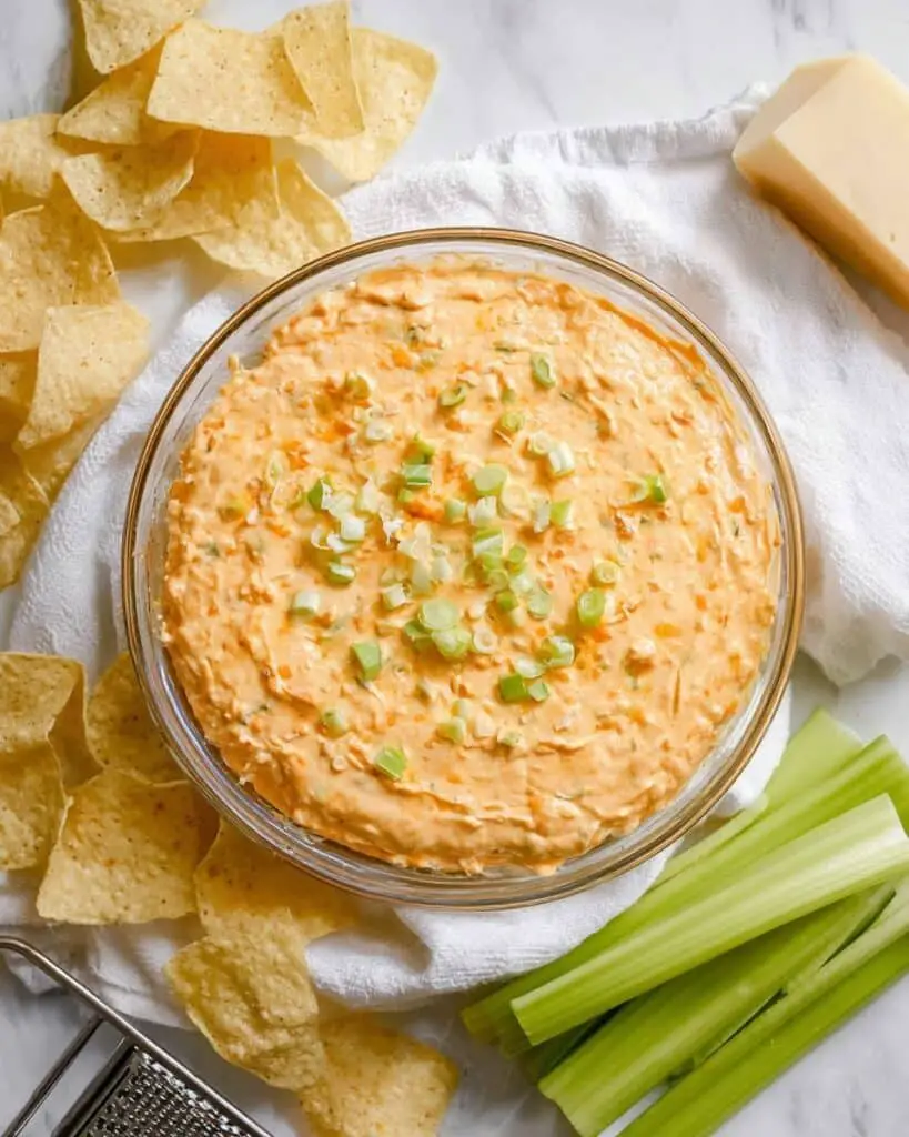 Greek Yogurt Buffalo Chicken Dip without Cream Cheese