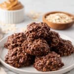 No Bake Peanut Butter Chocolate Cookies