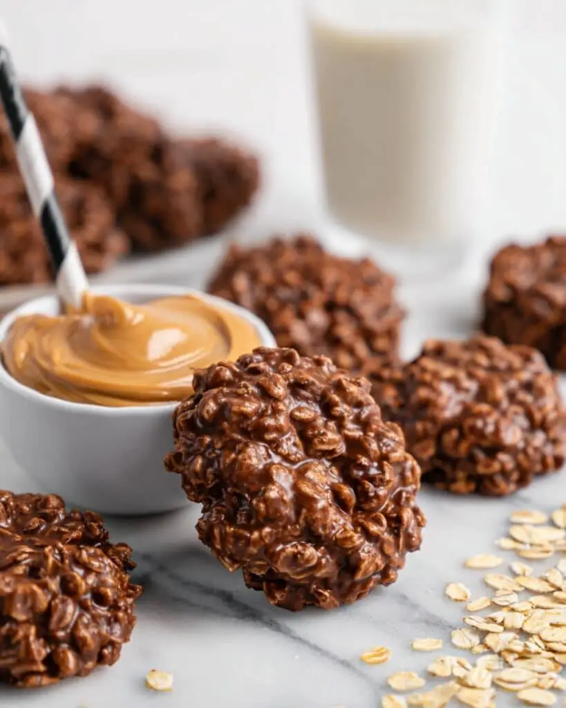 No Bake Peanut Butter Chocolate Cookies